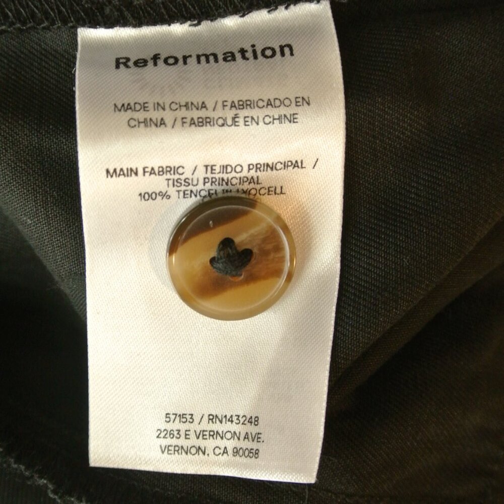 NEW Reformation Mason Black High Rise Trouser Pants Size 6 #2855 - Picture 9 of 10